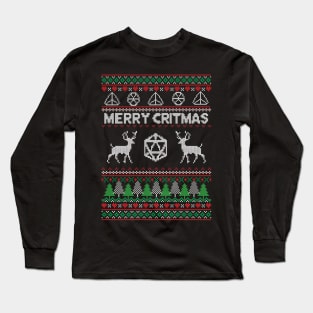 Merry Critmas Ugly Sweater Long Sleeve T-Shirt